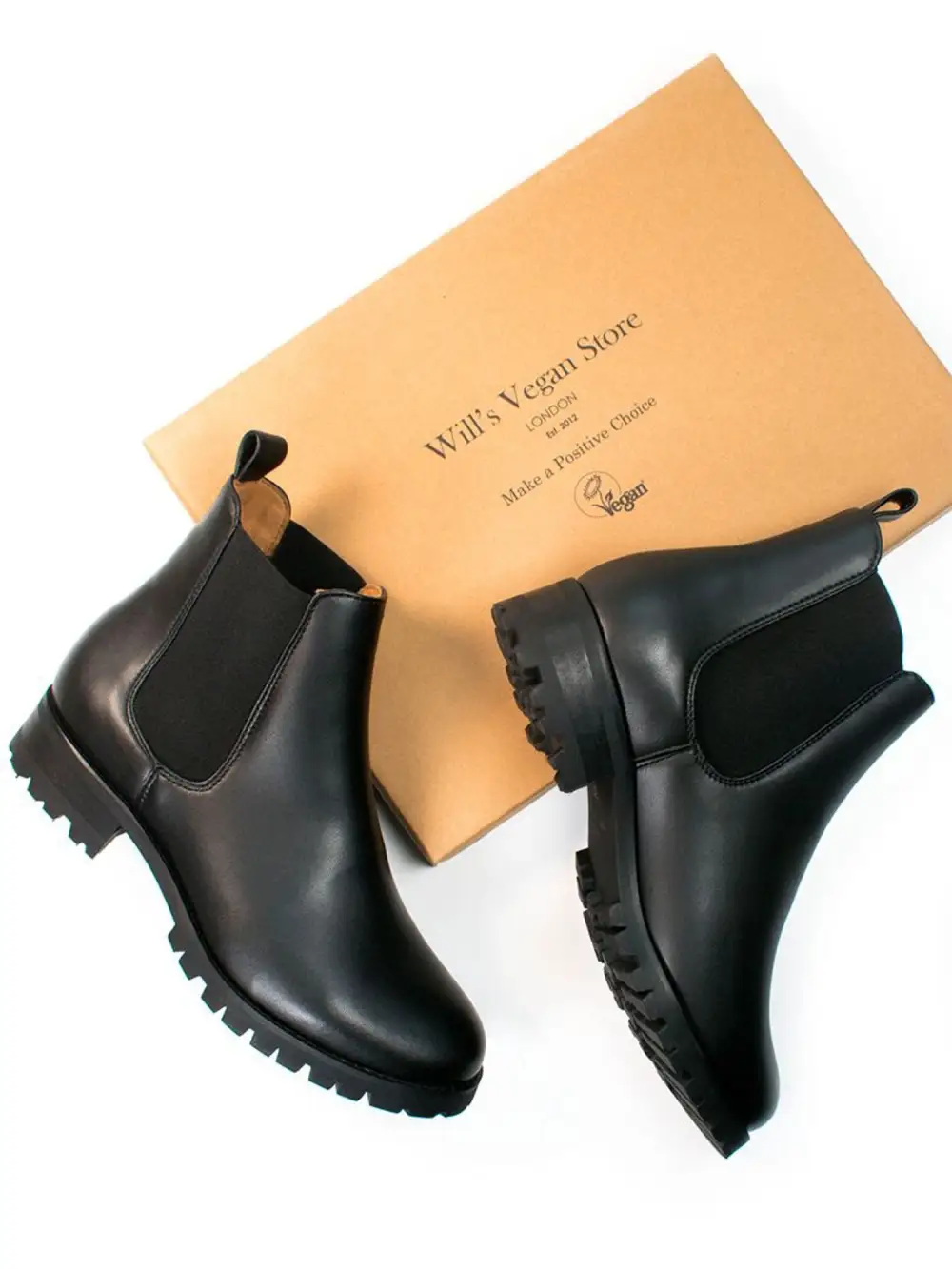Women's Wide Fit Vegan Leather Chelsea Boots