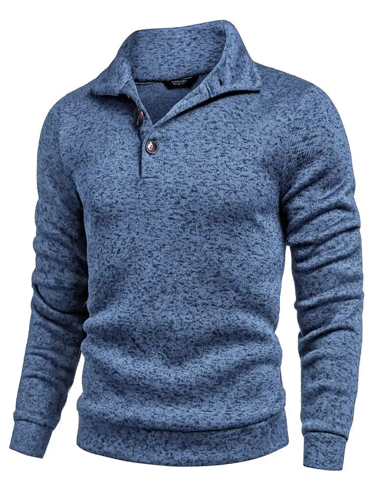 Casual Thermal Texured Knitted Sweatshirt Hoodie