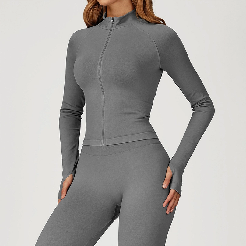 Stand Collar Zip-Up Active Jacket