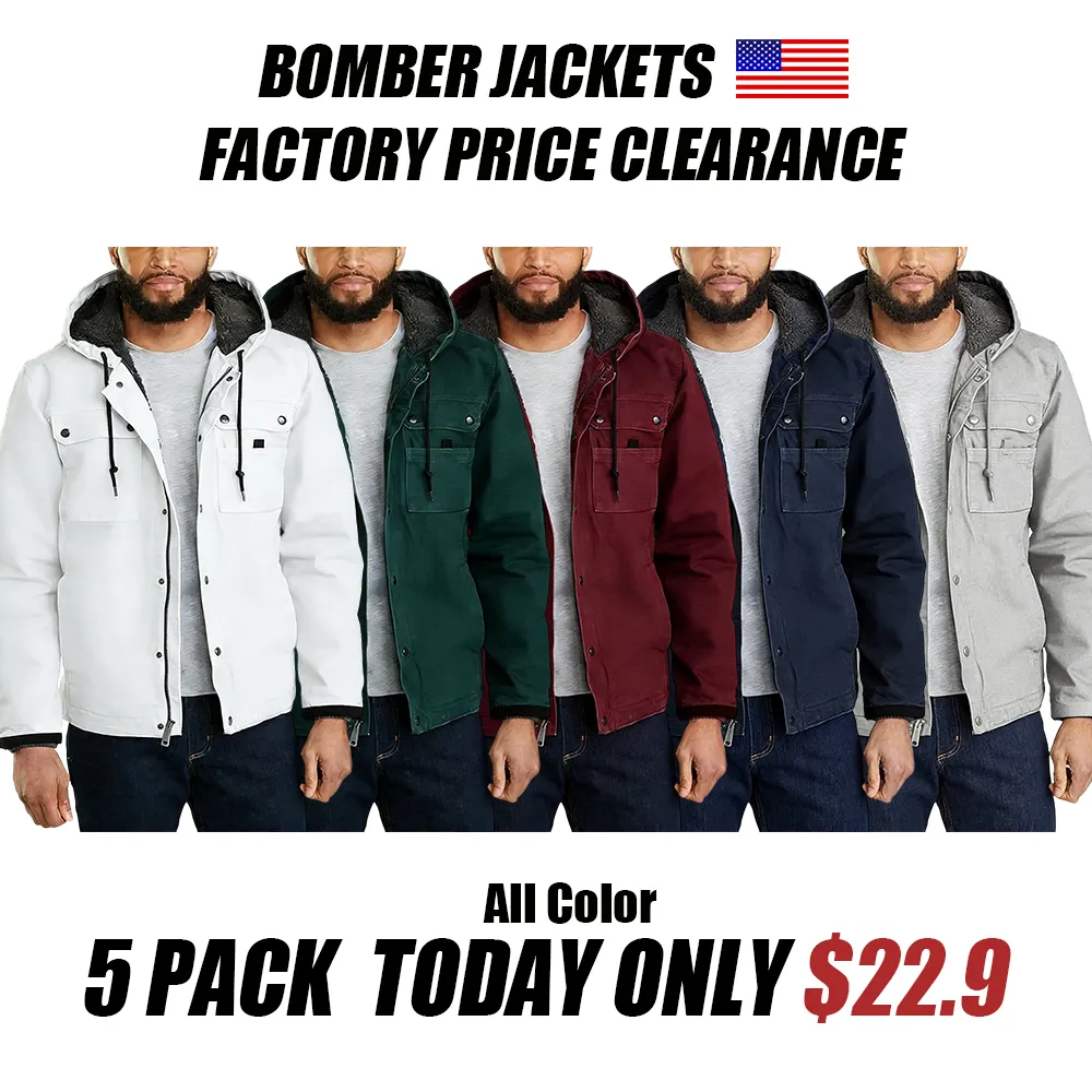 Men's Relaxed Fit Washed Duck Sherpa-Lined Utility Jacket