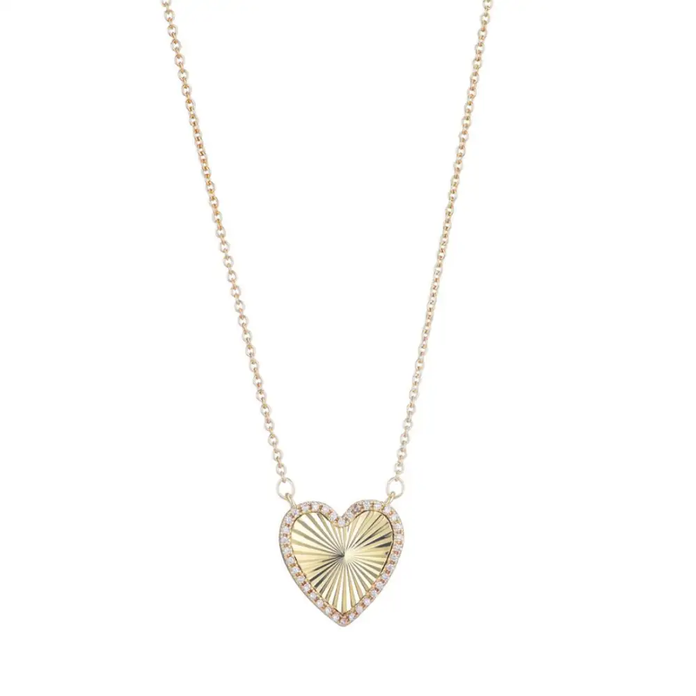 Refined Heart Zirconia Necklace