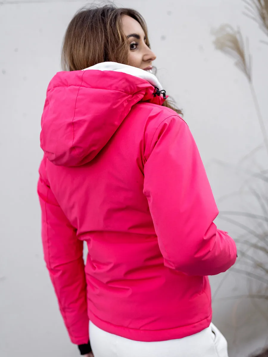 Pink women's winter ski jacket