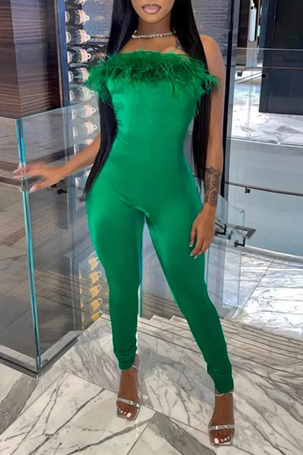 Strapless Backless Bodycon Jumpsuit