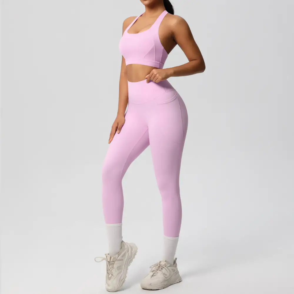 Backless Yoga Two-Piece Bra and Vest Active Set