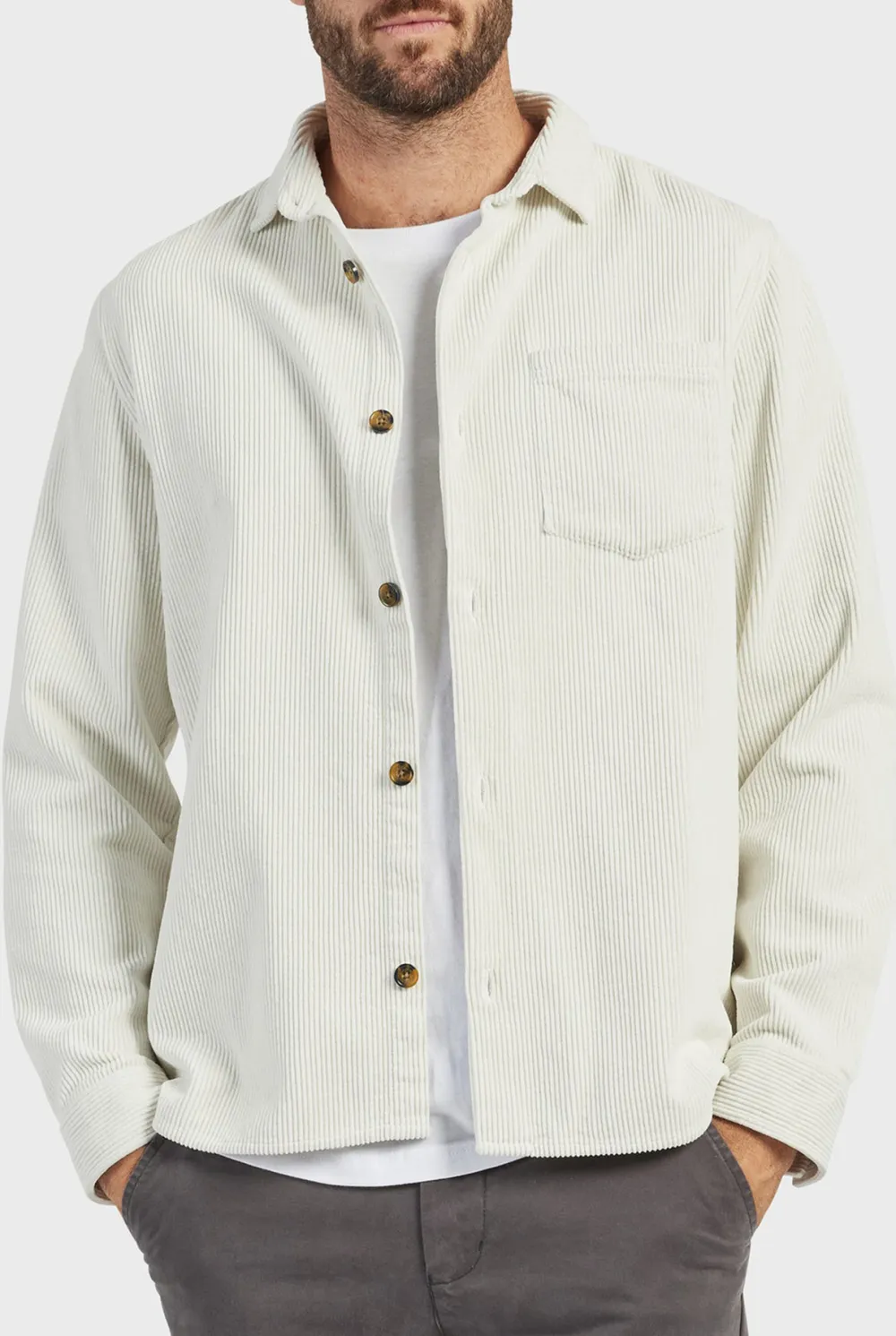 Lebowski Cord Overshirt-Navy
