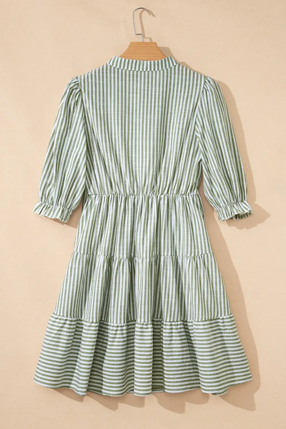 Striped Ruffle Tiered Dress Casual
