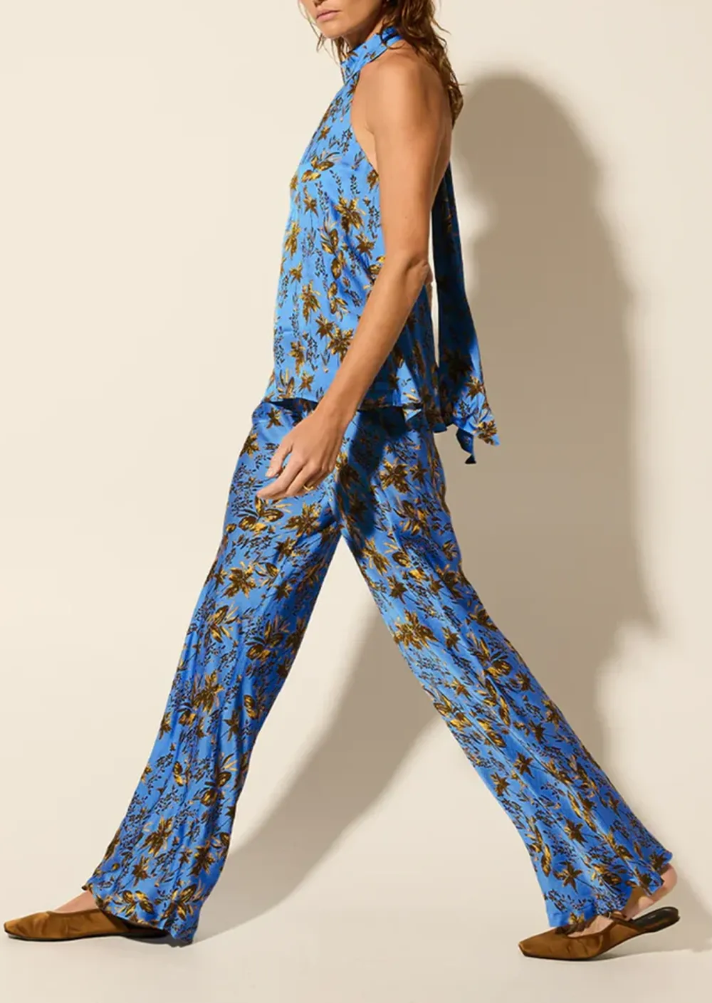 LEAF PRINTED PANTS