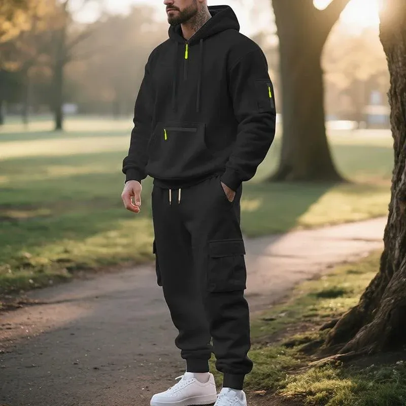 Men's Multi-Functional Hoodie and Trousers Set