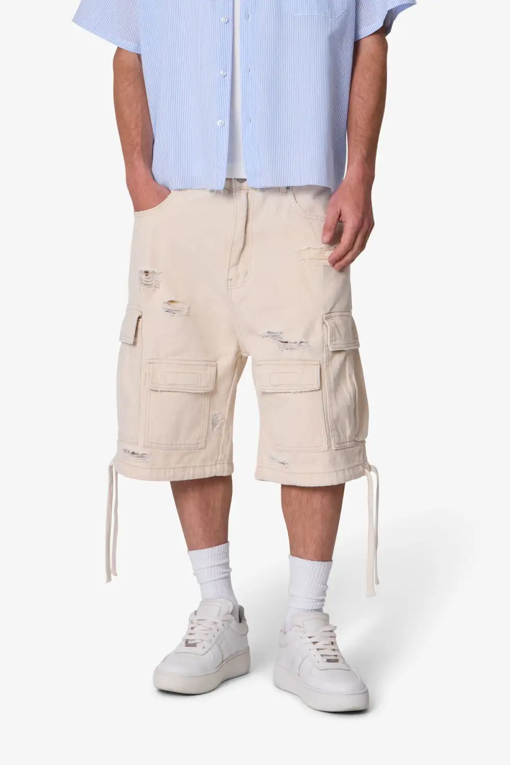 Weathered Baggy Cargo Shorts