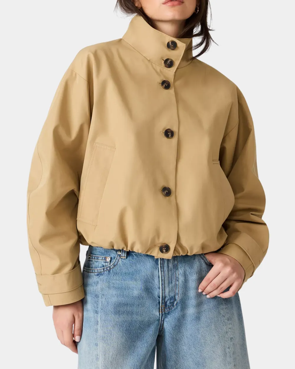 Cotton Zip Front Jacket