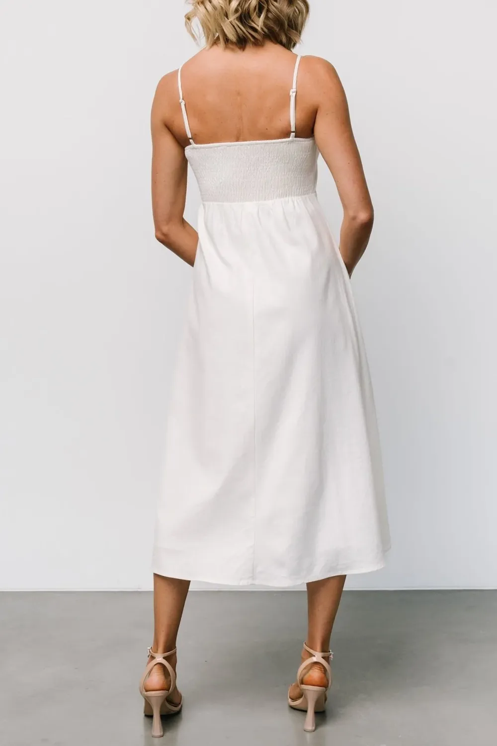 Minimalist Solid Color High-End V-Neck Dress