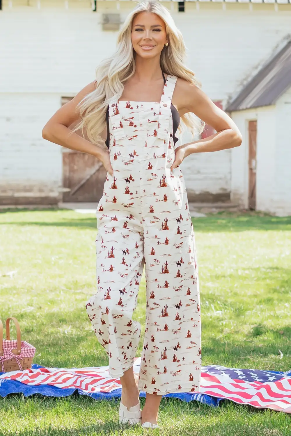 Western Printed Button Adjustable Straps Loose Accessory