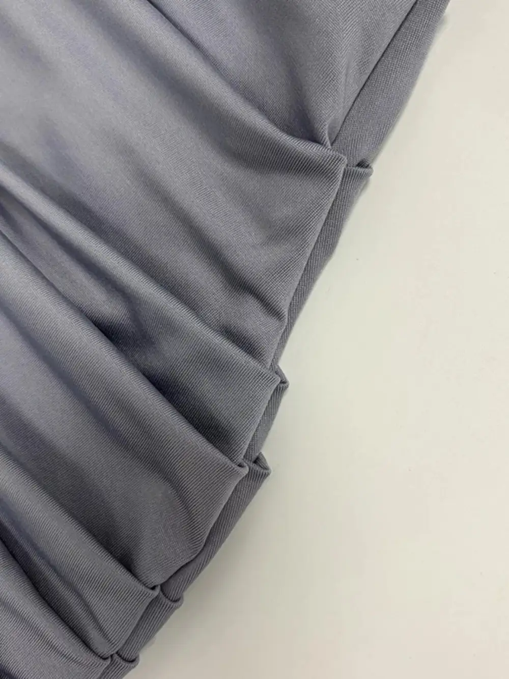 Mock Neck Ruched Mini Dress