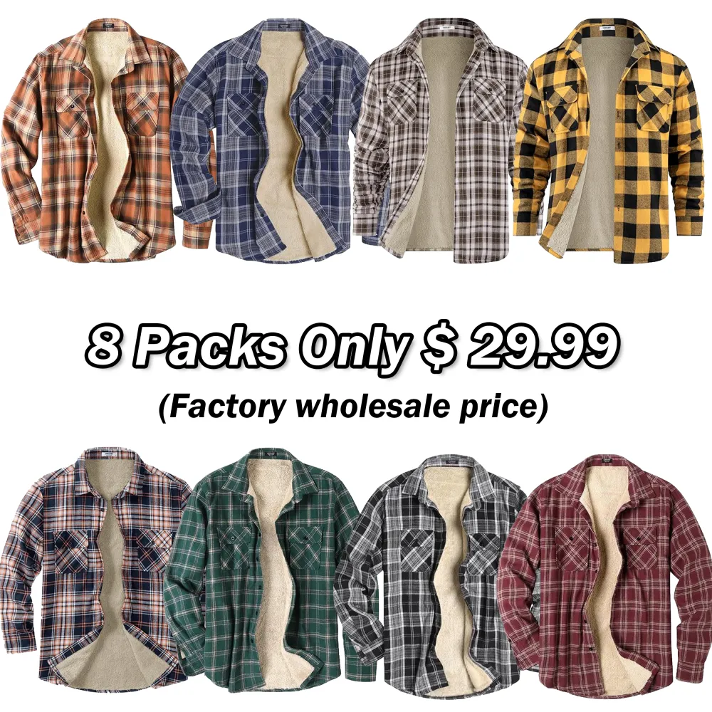 Men’s Sherpa Lined Flannel Shirt Jacket – Warm. Rugged. Ready for Anything.