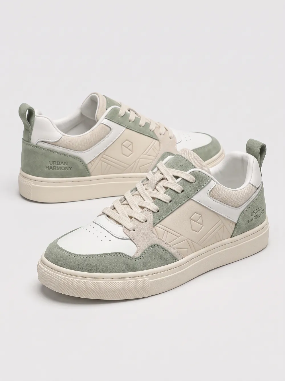Men's Urban Harmony Geometric Pattern Printed Sneakers
