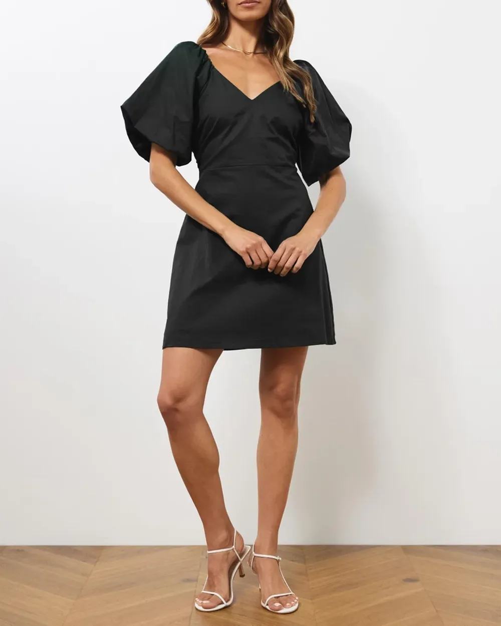 Linen Blend Mini Dress