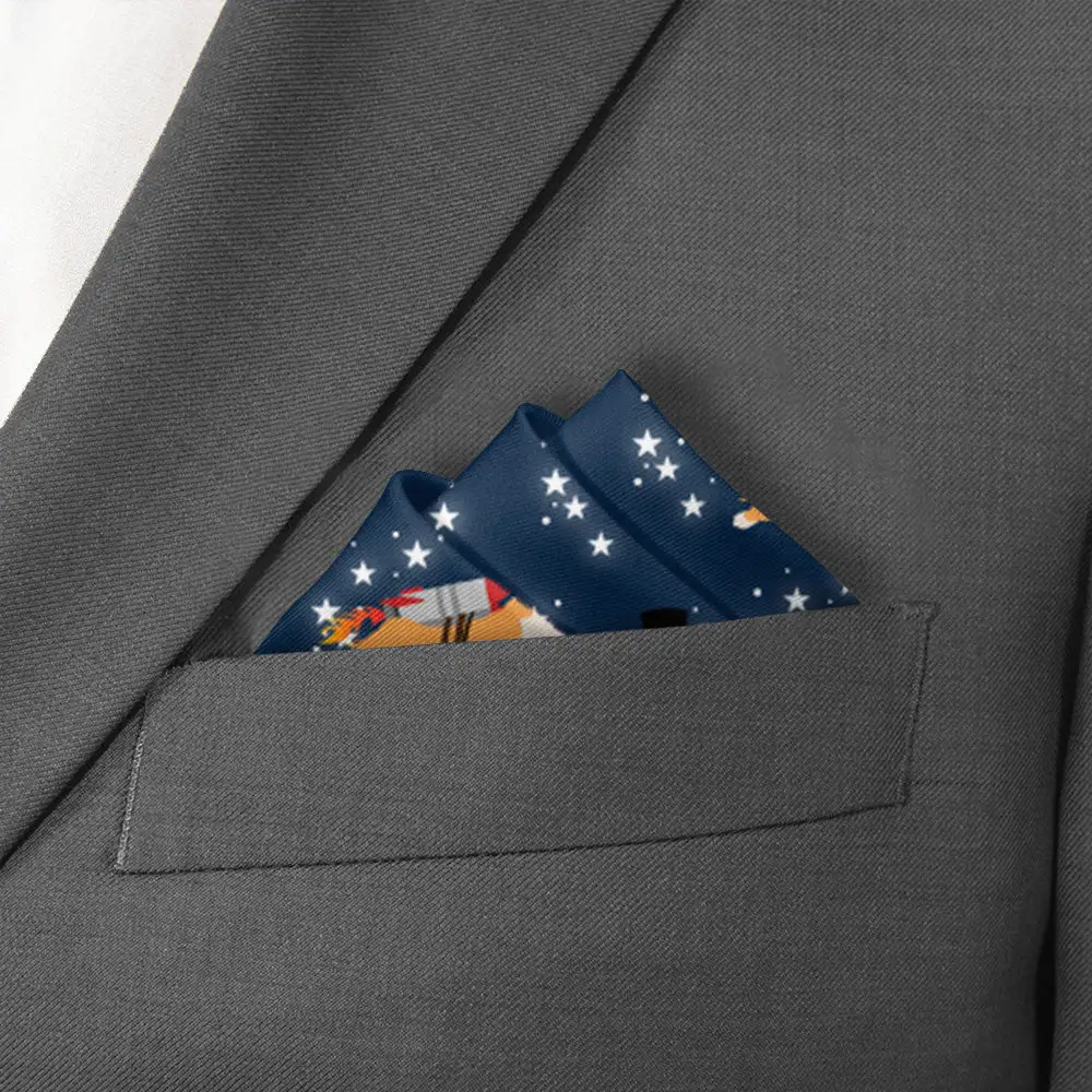 Versatile Understated Novelty Animal Motif Pocket Square