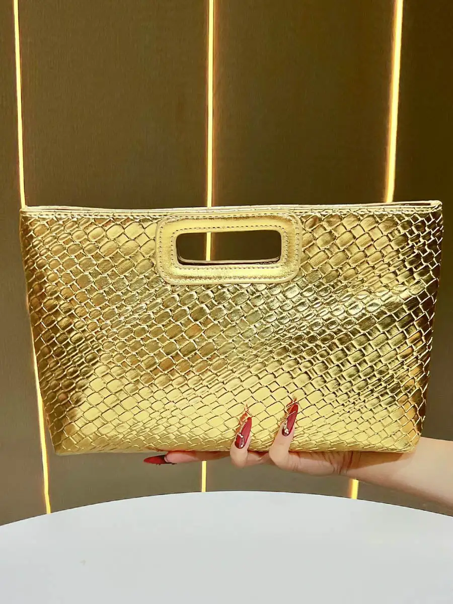 Snakeskin Chain Geometric Crossbody Bag