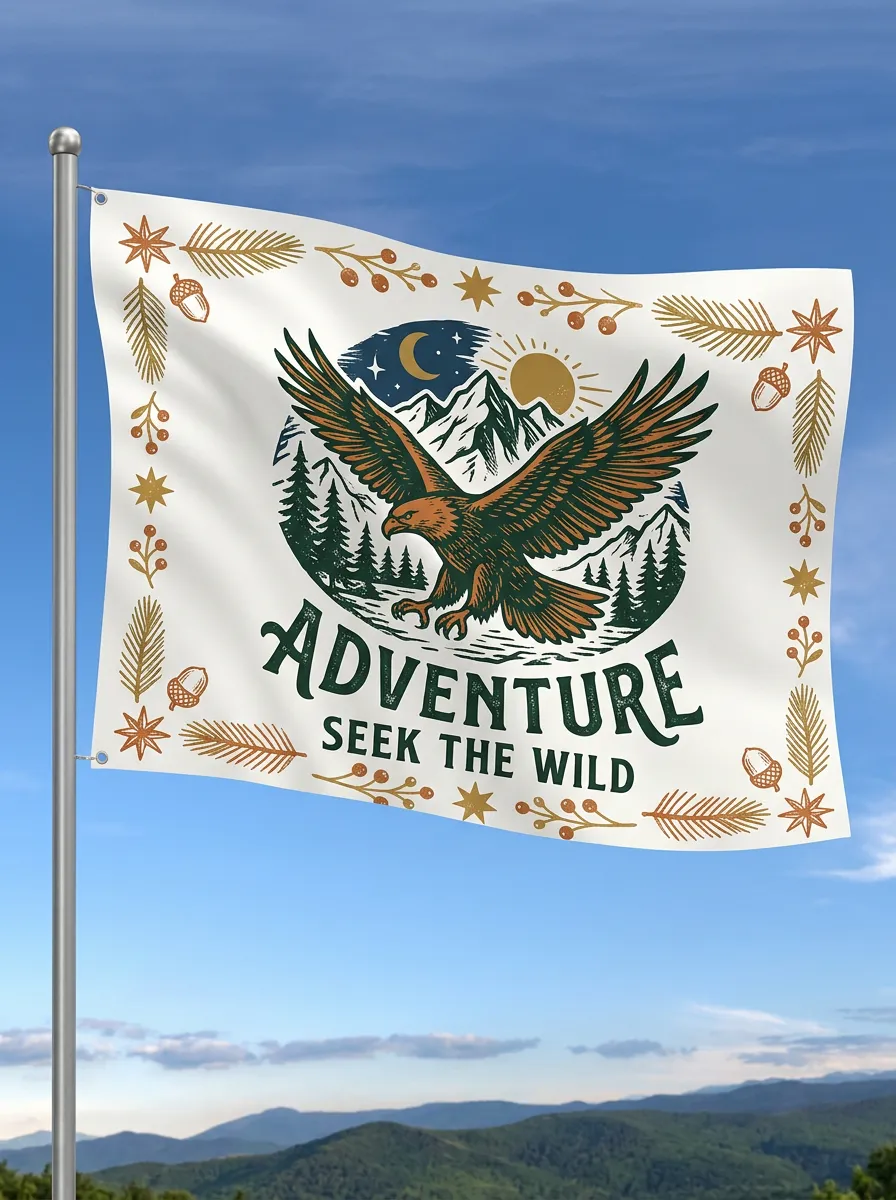 Eagle Mountain Adventure Decorative Flag