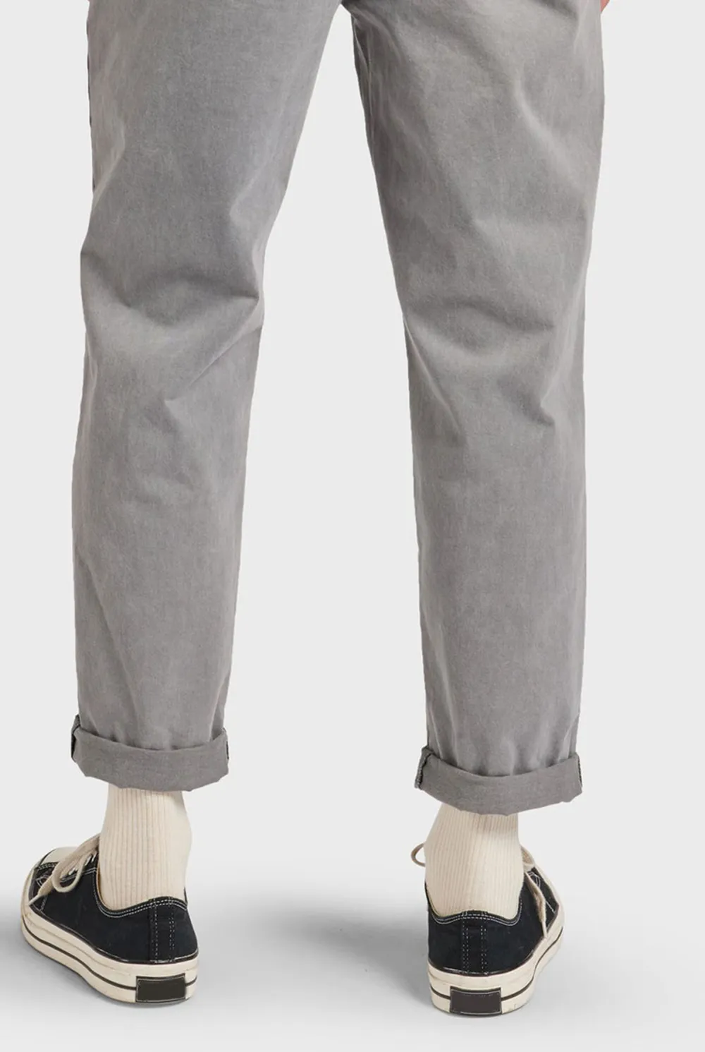 Grey Slim Fit Cotton Chino Trousers