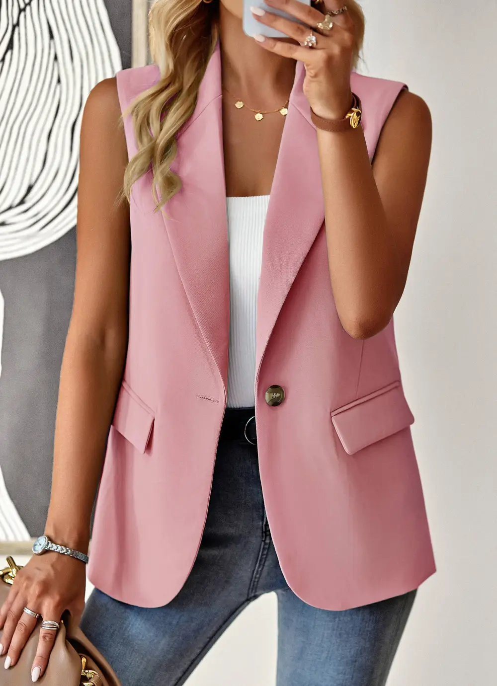 Polished Tailored Blazer Vest