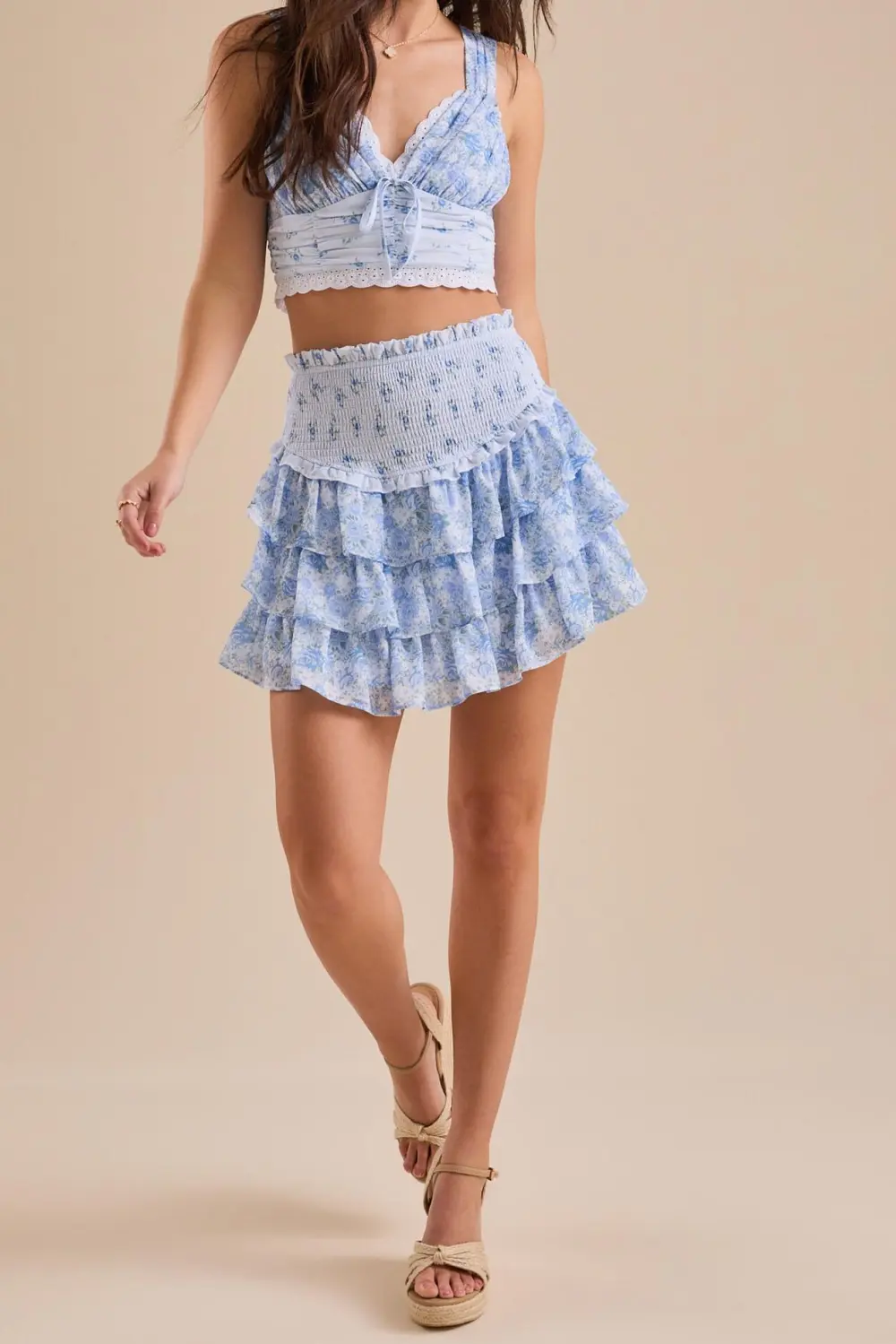 Blue Cropped Tank