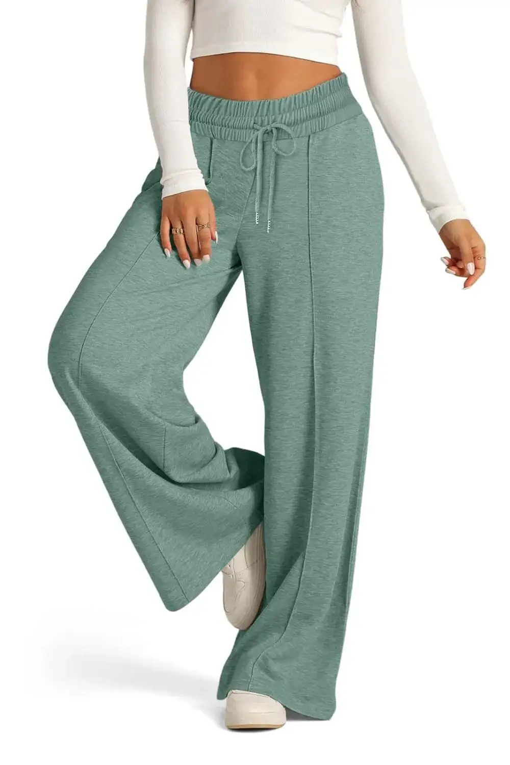 Lightweight High Waist Wide Leg Pants