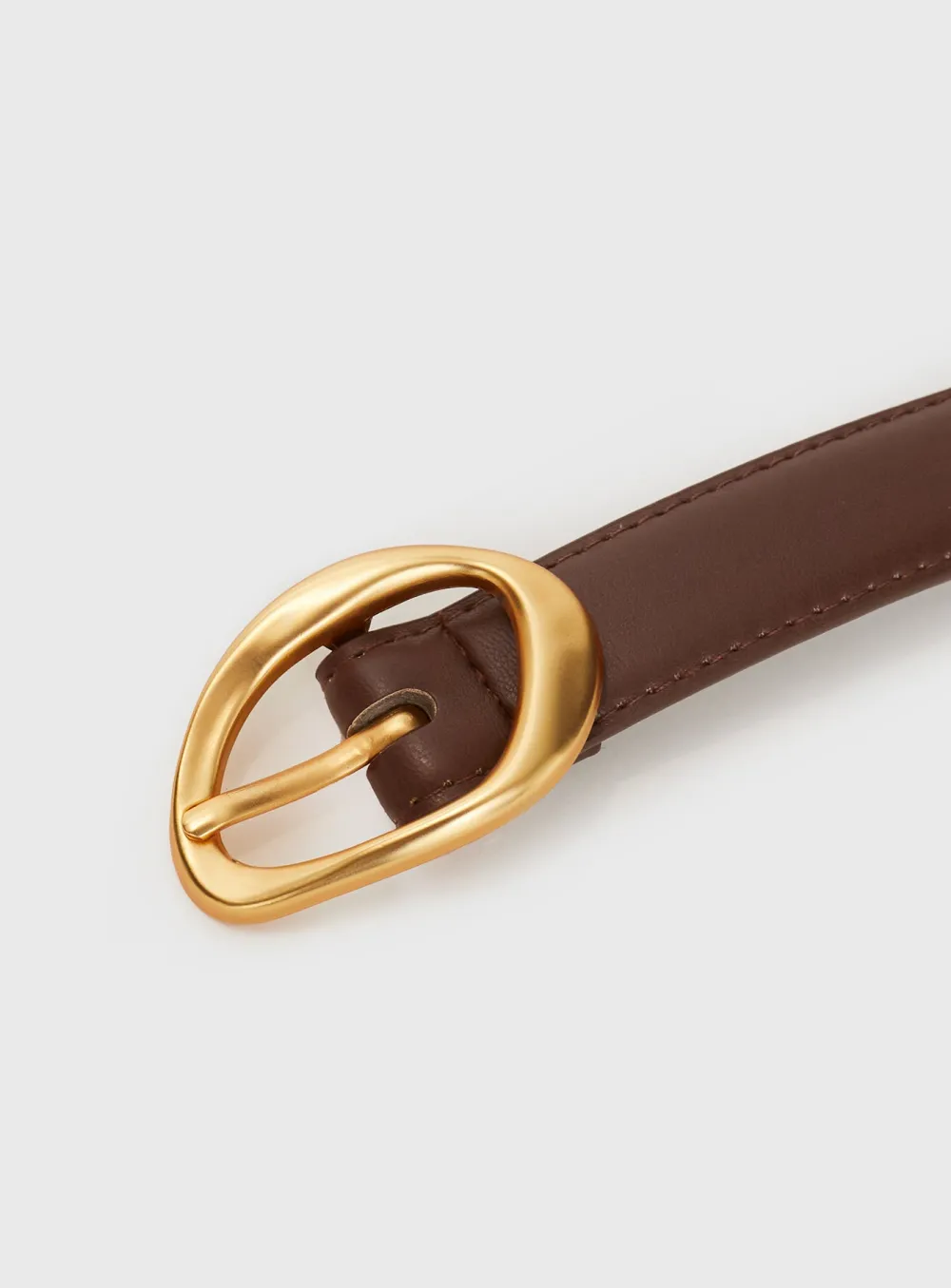 Vintage Leather Gold Belt