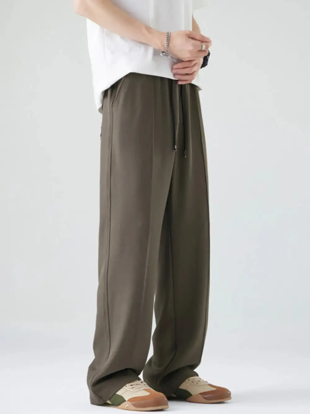 Men's Full Size Casual Loose Fit Drawstring Pants