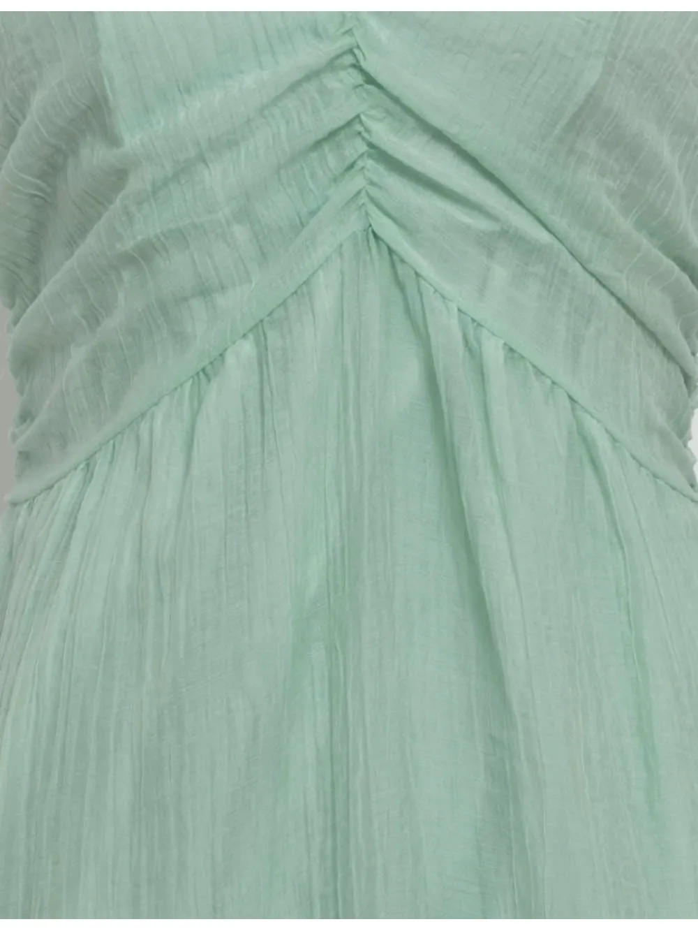 Halter V Neck Back Ruched Tiered Hem Mini Dress