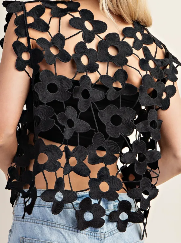 Smooth Floral Lace Top