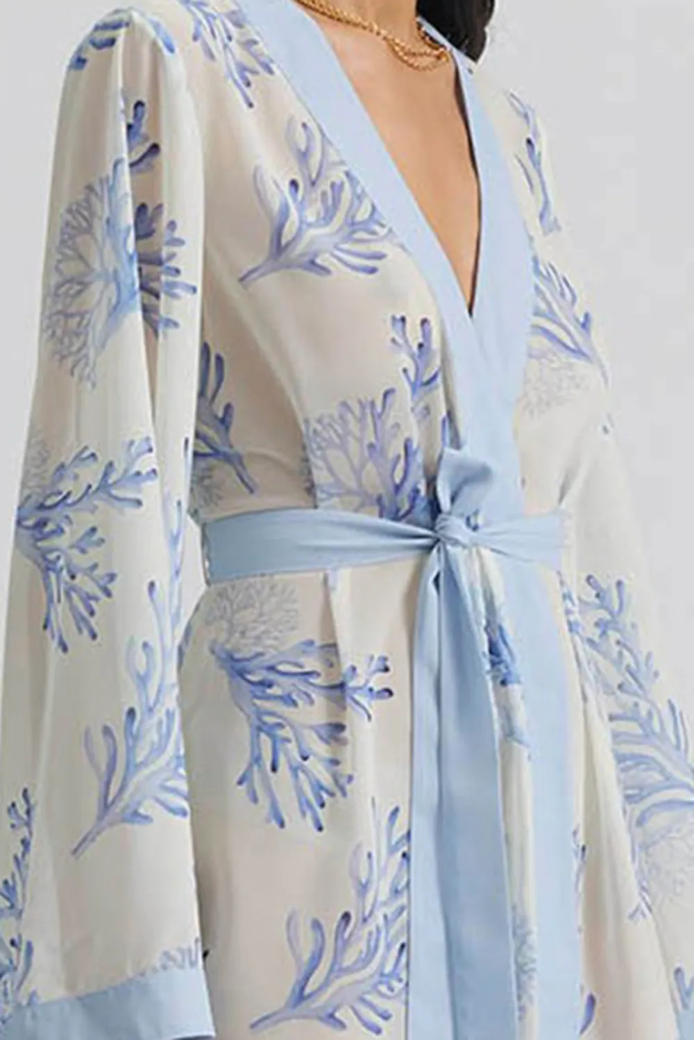Printed Wrap Robe