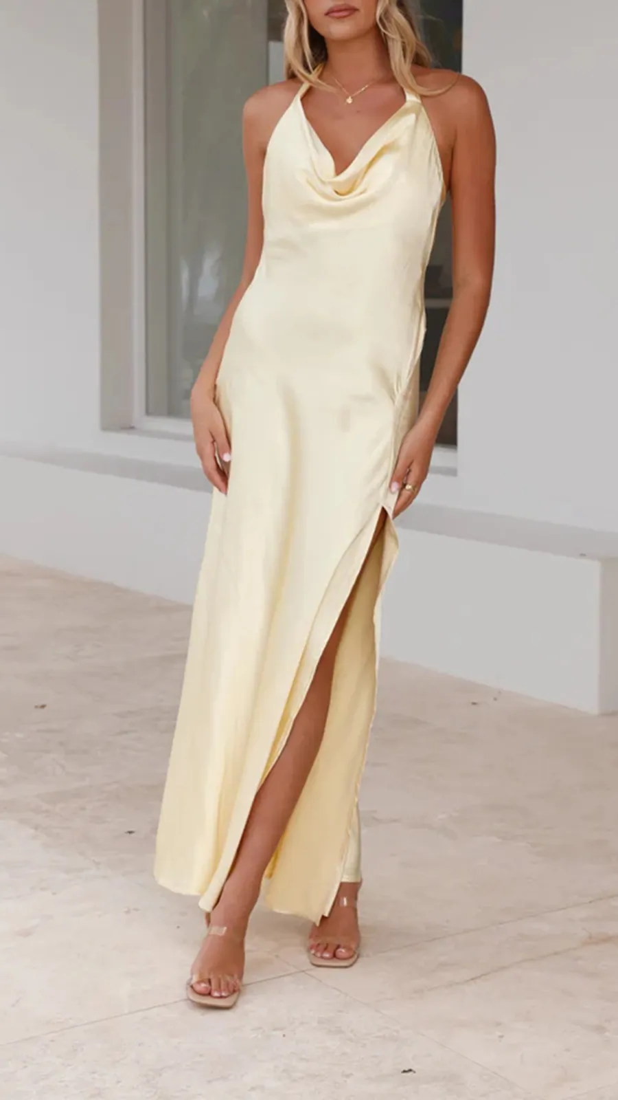 Cowl Neckline Dress