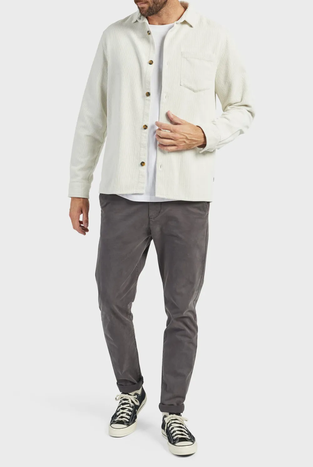 Lebowski Cord Overshirt-Navy