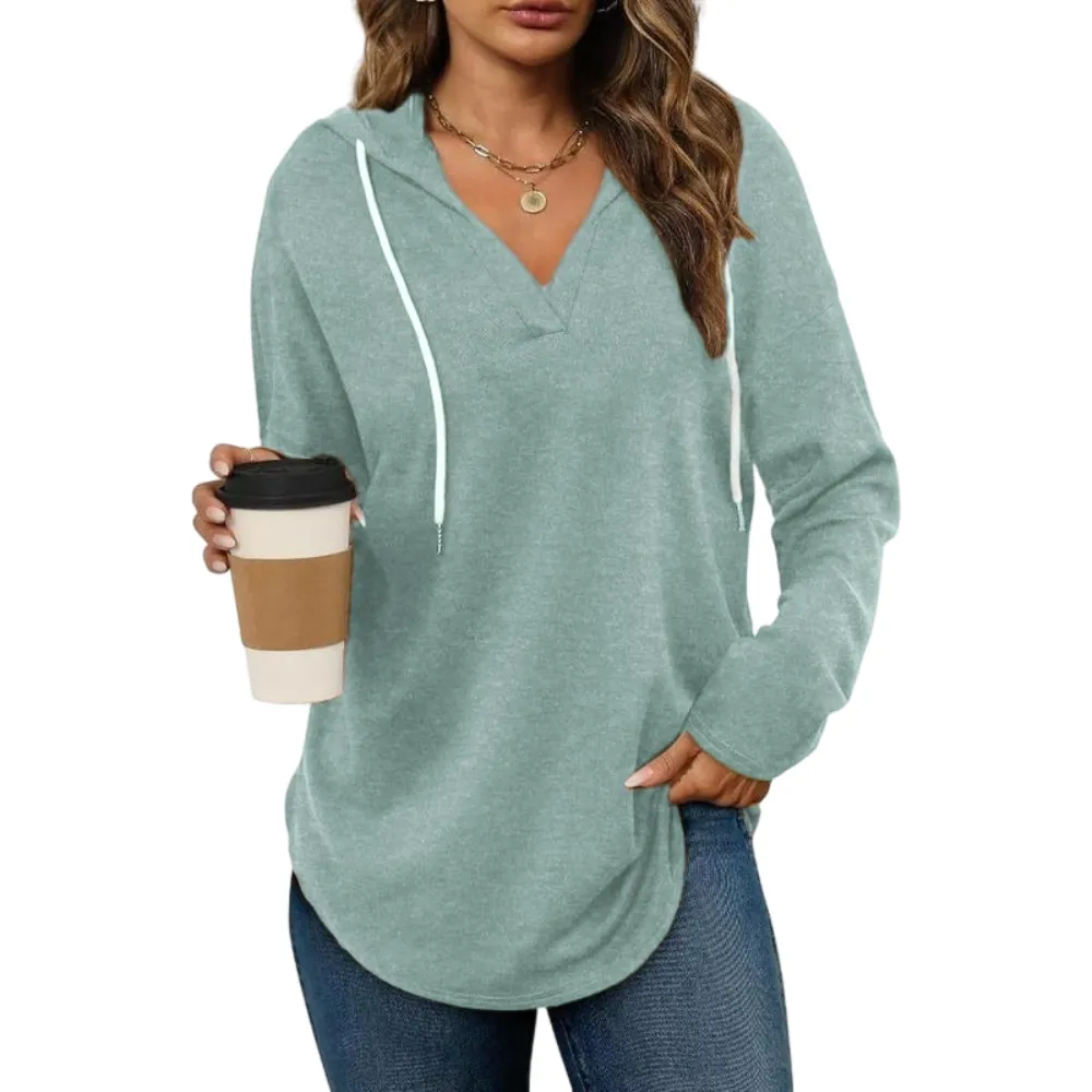 Women’s Oversized Long-Sleeve Pullover！