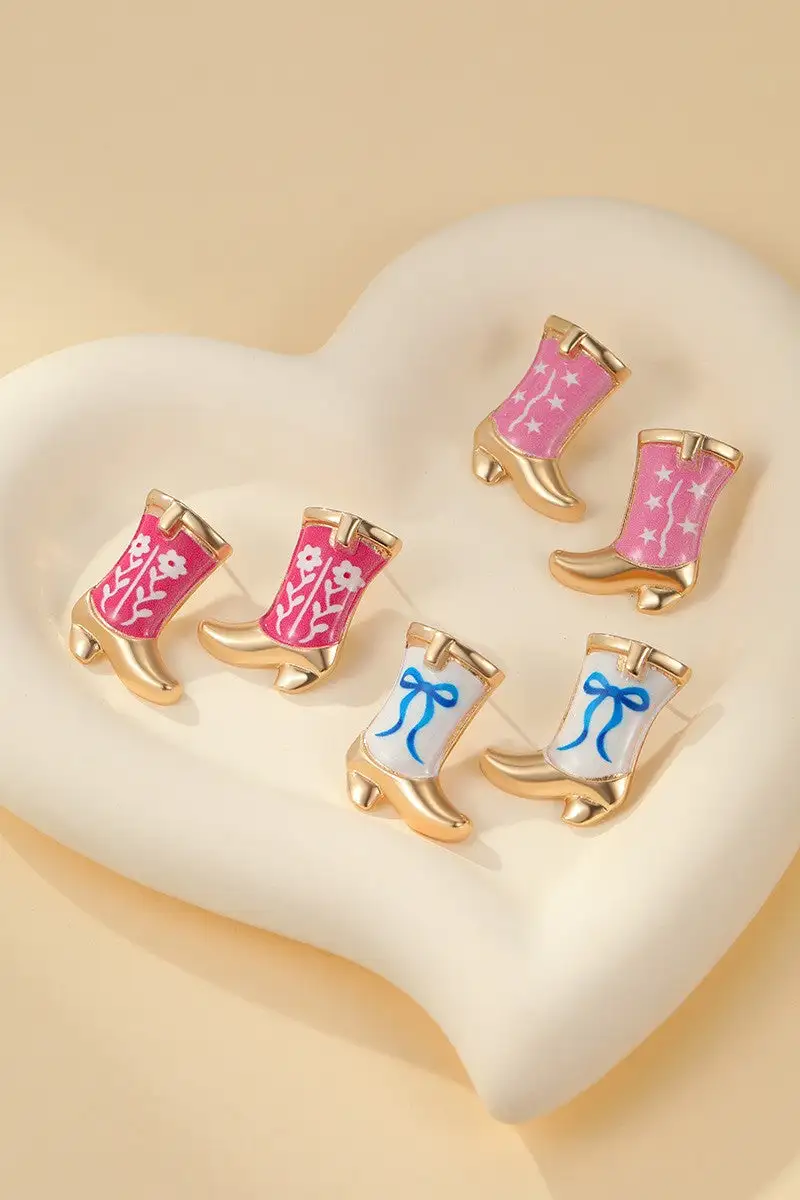 Western Boot Stud Enamel Charm