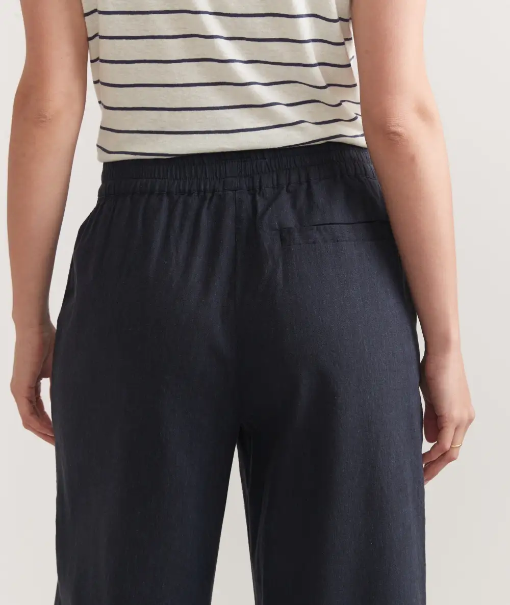 Hemp Blend Wide-Leg Trousers