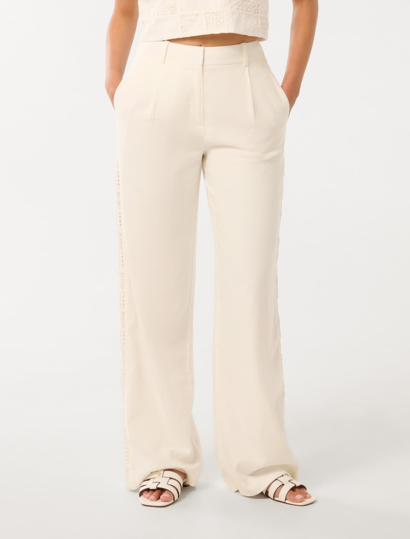 Crochet Wide-Leg Pants