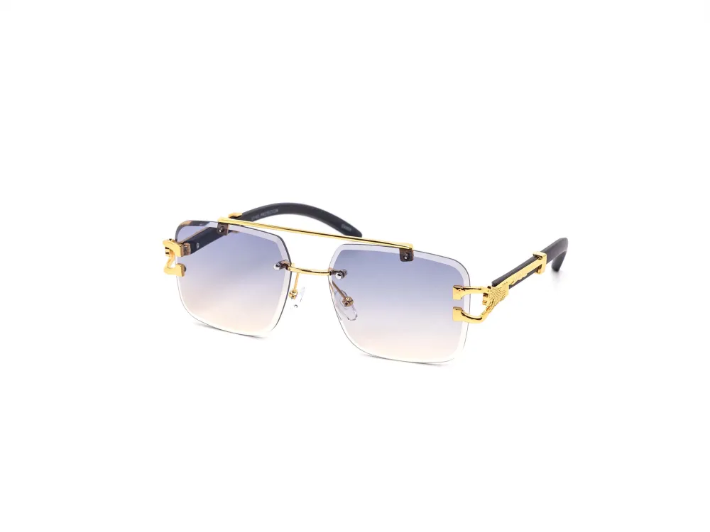 12-Pack Rimless Aviator Gradient Sunglasses