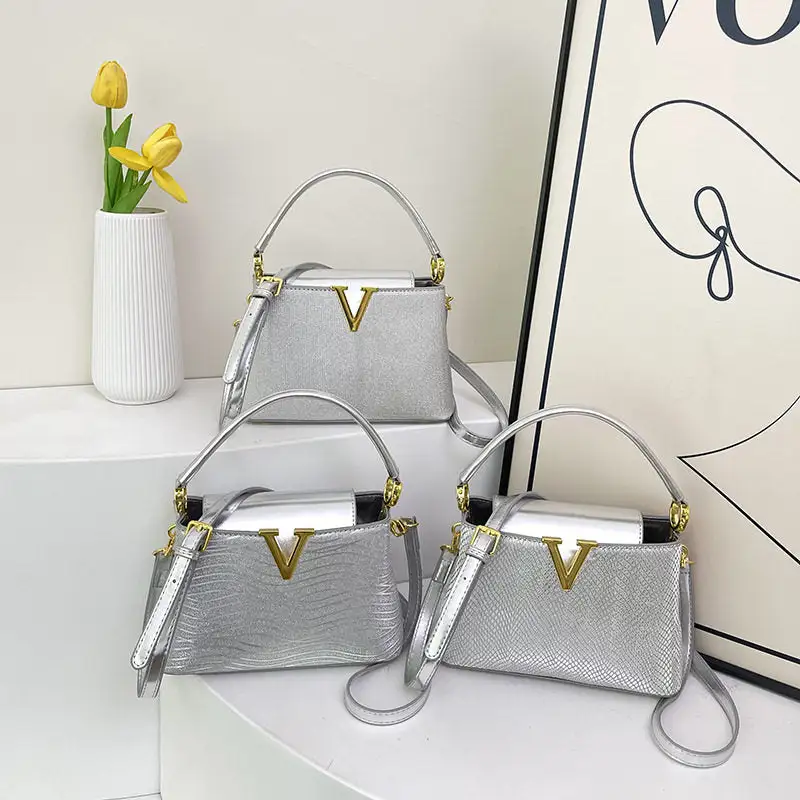 Snake Print Shoulder Crossbody Handbag