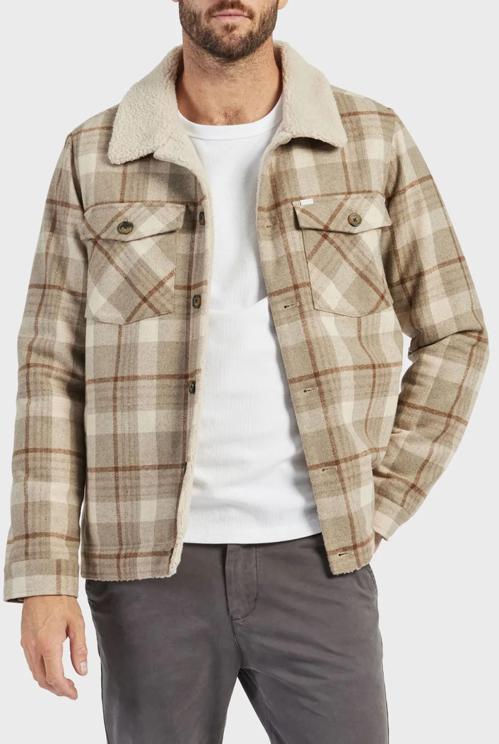 Checkered Plaid Jacket with Collar