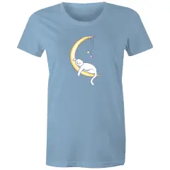 Cat Sleeping on Moon T-Shirt