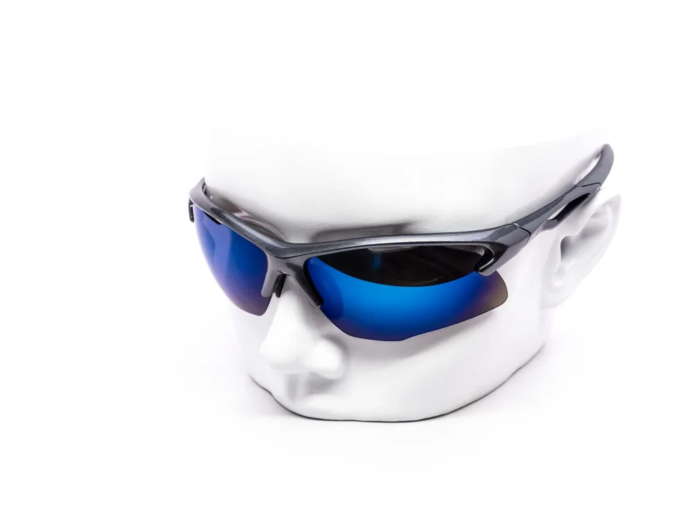 12-Pack Sport Wraparound Burnt Mirror Sunglasses