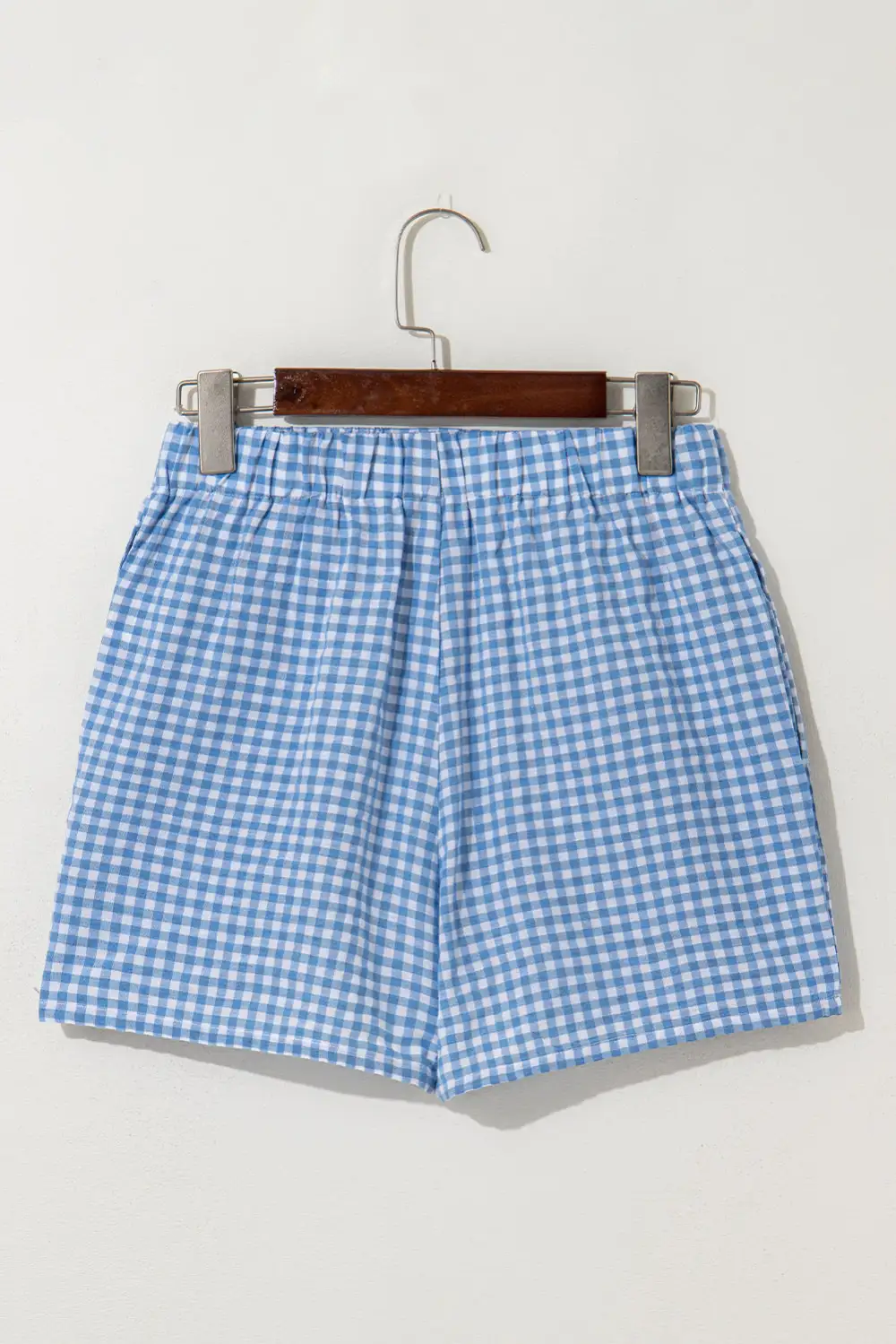 Gingham Plaid High Waist Casual Shorts