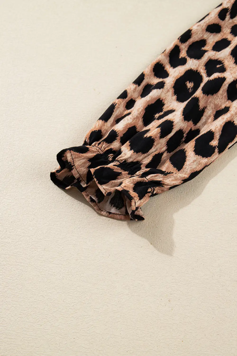 Animal Print Smocked Midi Dress