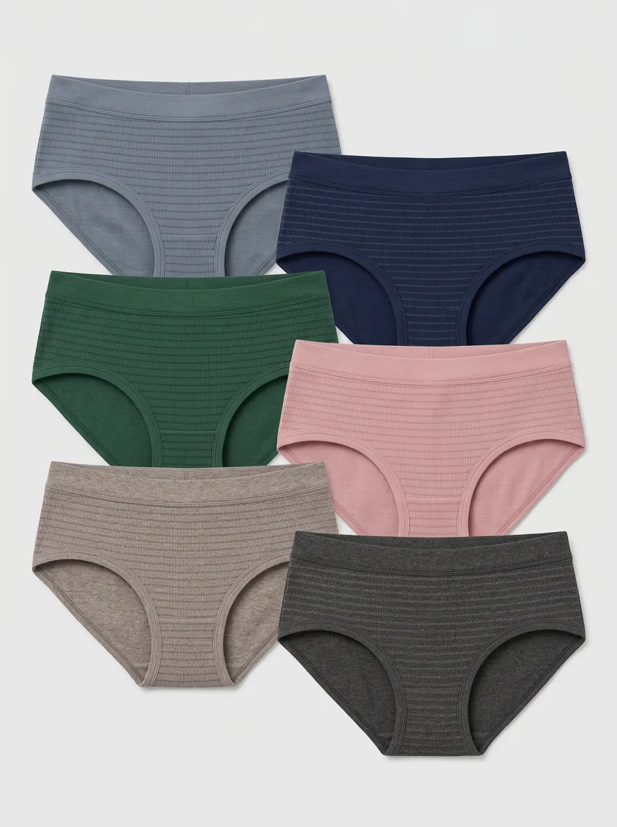 Women's Multi-Pack Seamless Ribbed Cotton Briefs