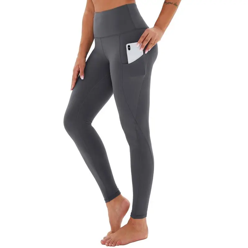 Women's High Waisted Tummy Control Leggings With Pockets – Non See-Through Stretchy Yoga Pants For Workout