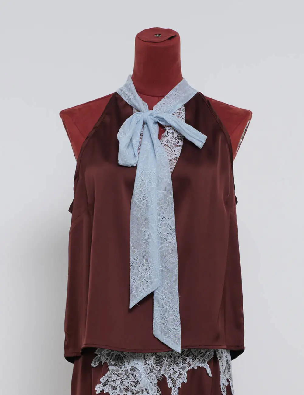 Elegant Chic Strape Neck Lace Satin Cami