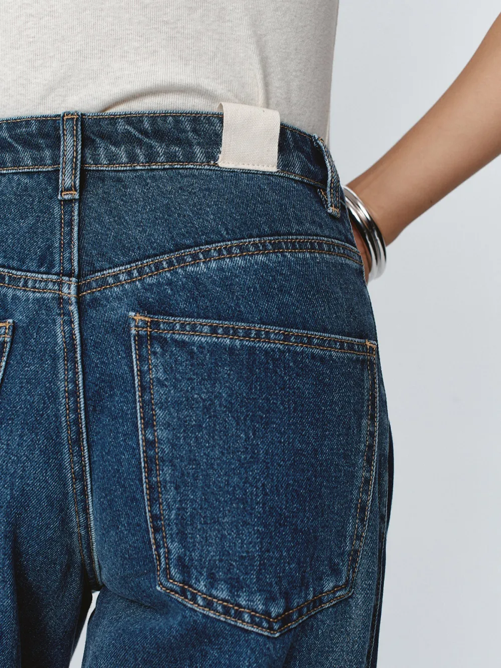 Casual Style Wide Leg Jeans Indigo