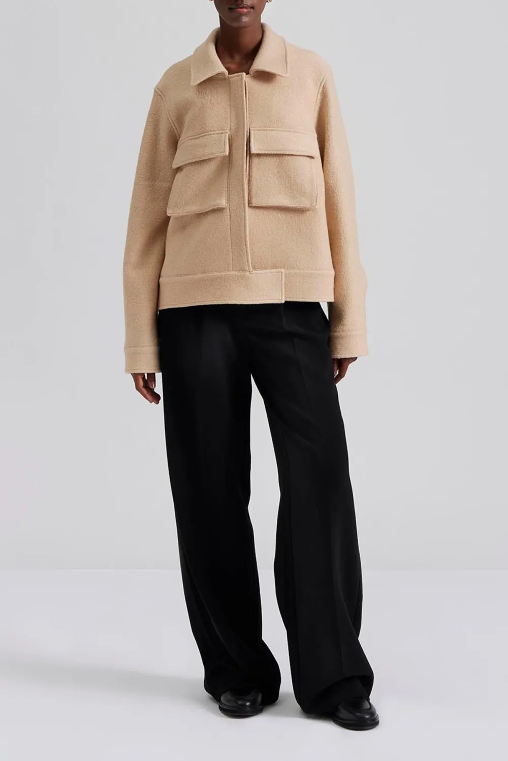 Cropped Tweed Work Jacket